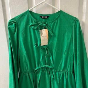 Green Long Sleeve Dress by BTFBM